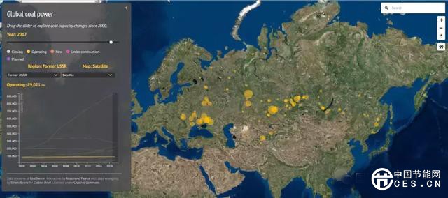 俯瞰全球煤電廠密度分布：看上去什么樣？