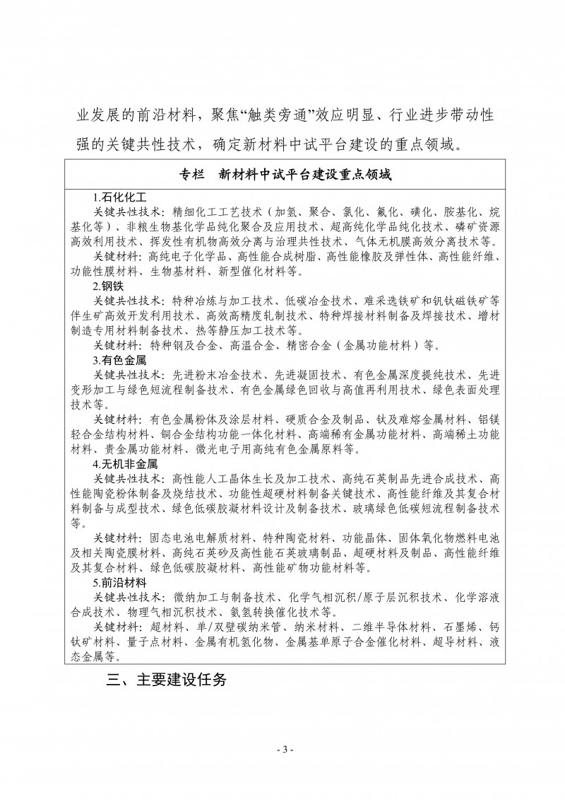 兩部委關于印發(fā)《新材料中試平臺建設指南（2024—2027年）》的通知