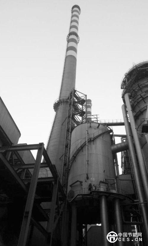 江蘇江陰蘇龍熱電有限公司的煙囪，外圍包圍管道為二期排污改造設(shè)備。中國經(jīng)濟導(dǎo)報記者 侯帥/攝